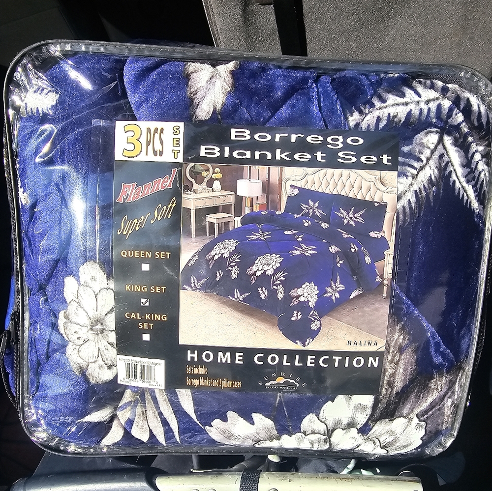 King borrego blanket 3 piece set